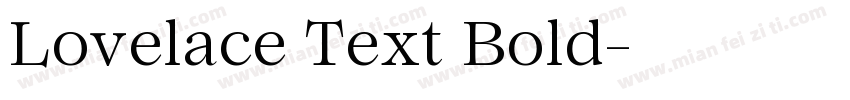 Lovelace Text Bold字体转换